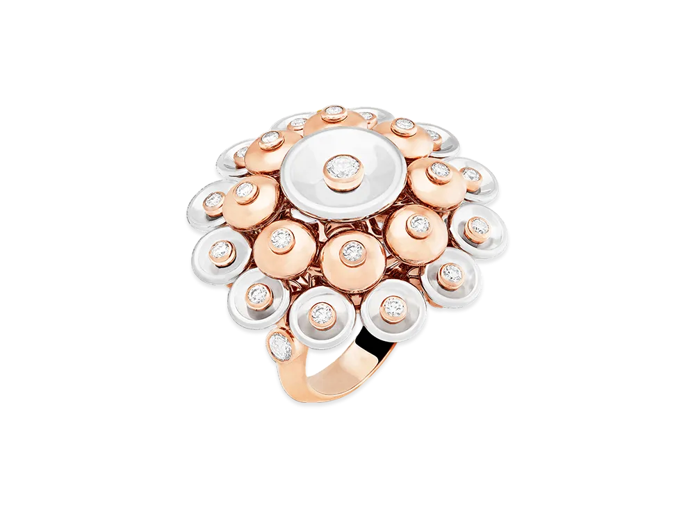 Van Cleef & Arpels Bouton d'or ring "18K Rose gold/Diamond"