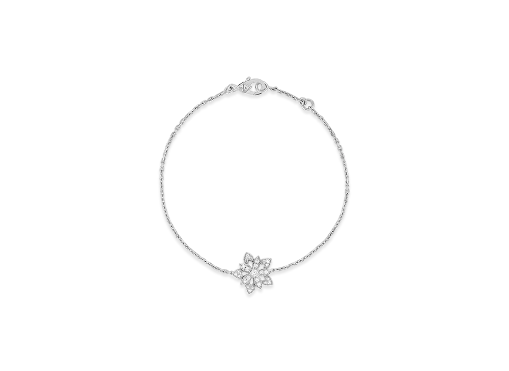 Van Cleef & Arpels Lotus bracelet mini model "18K White gold/Diamond"
