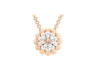 Van Cleef & Arpels Bouton d'or pendant "18K Rose gold/Diamond"