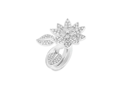 Van Cleef & Arpels Lotus Entre les Doigts ring "18K White gold/Diamond"