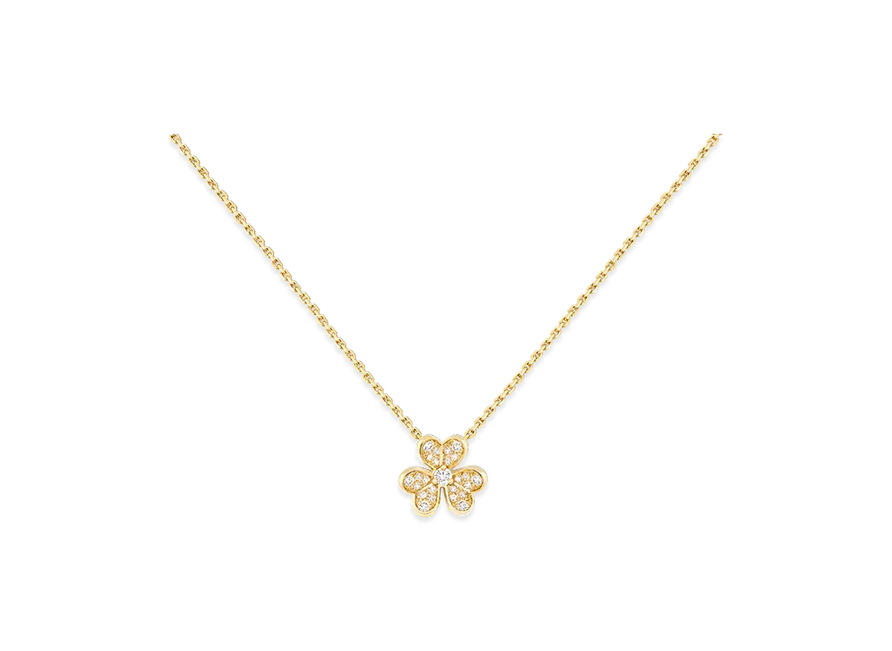 Van Cleef & Arpels Frivole pendant mini model "18K Yellow gold/Diamond"