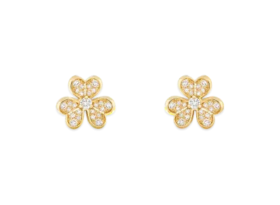Van Cleef & Arpels Frivole earrings mini model "18K Yellow gold/Diamond"