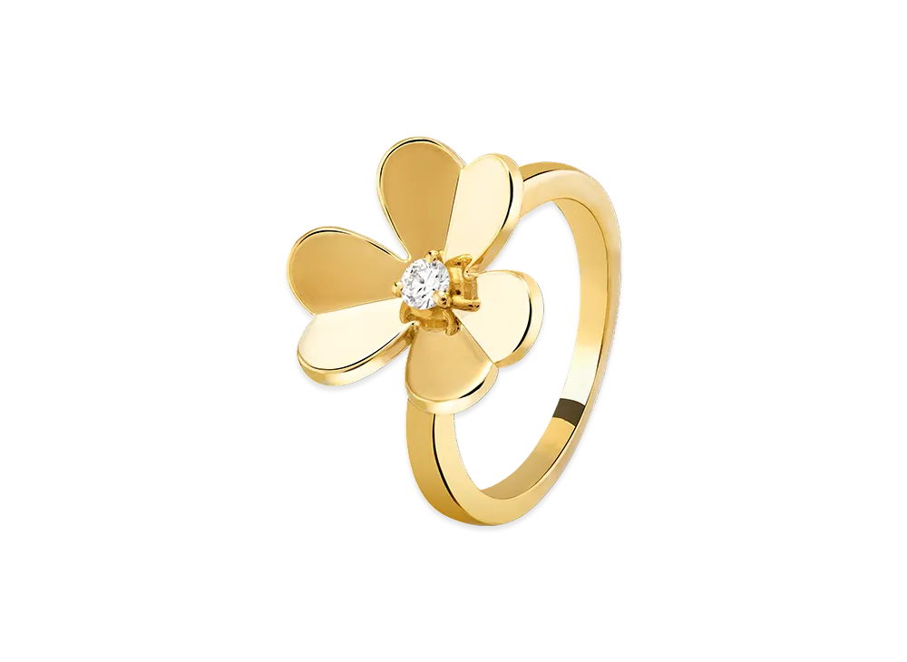 Van Cleef & Arpels Frivole ring 1 flower small model "18K Yellow gold/Diamond"