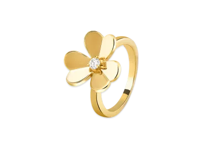 Van Cleef & Arpels Frivole ring 1 flower small model "18K Yellow gold/Diamond"