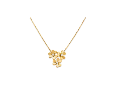 Van Cleef & Arpels Frivole pendant 3 flowers mini model "18K Yellow gold/Diamond"