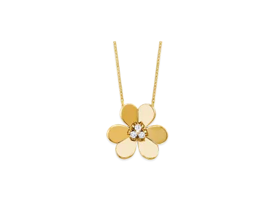 Van Cleef & Arpels Frivole clip pendant very large model "18K Yellow gold/Diamond"