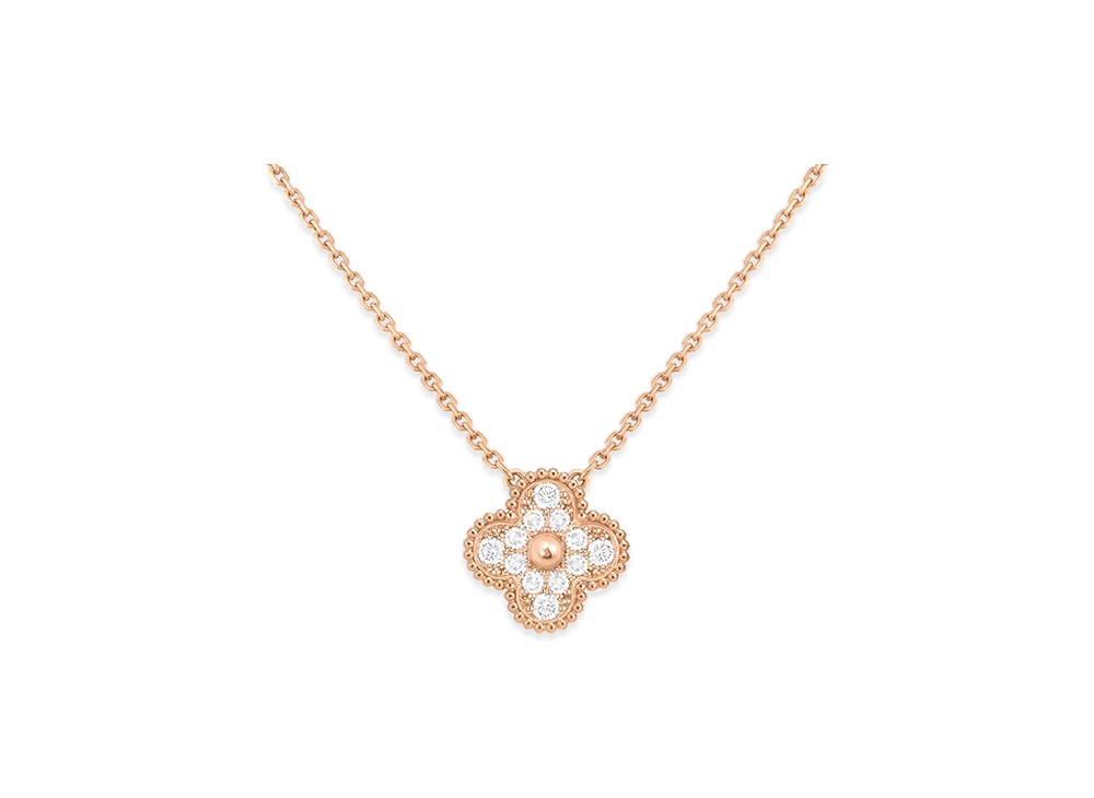 Van Cleef & Arpels Vintage Alhambra pendant "18K Rose gold/Diamond"