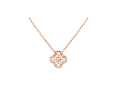 Van Cleef & Arpels Vintage Alhambra pendant "18K Rose gold/Diamond"