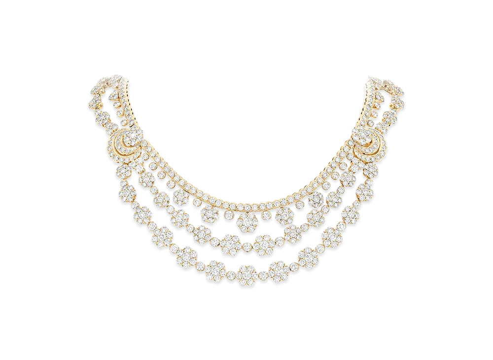 Van Cleef & Arpels Snowflake transformable necklace "18K Yellow gold/Diamond"