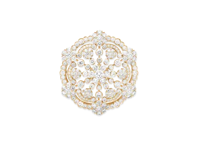 Van Cleef & Arpels Snowflake clip pendant "18K Yellow gold/Diamond"