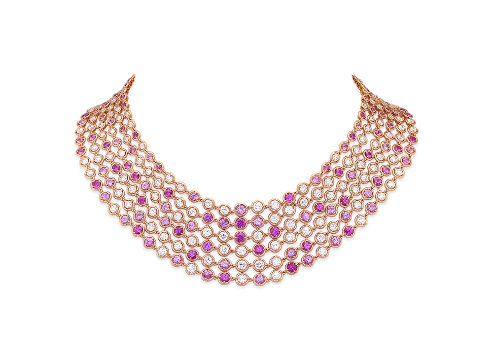 Van Cleef & Arpels Palmyre necklace "18K Rose gold/Sapphire/Diamond"