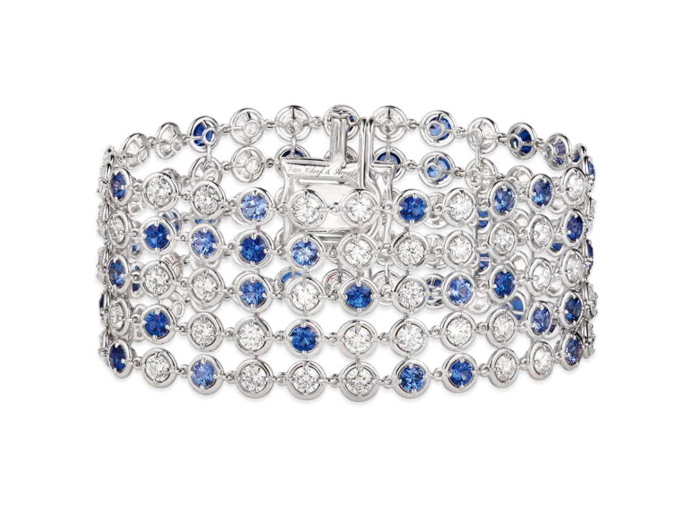 Van Cleef & Arpels Palmyre bracelet "18K White gold/Sapphire/Diamond"