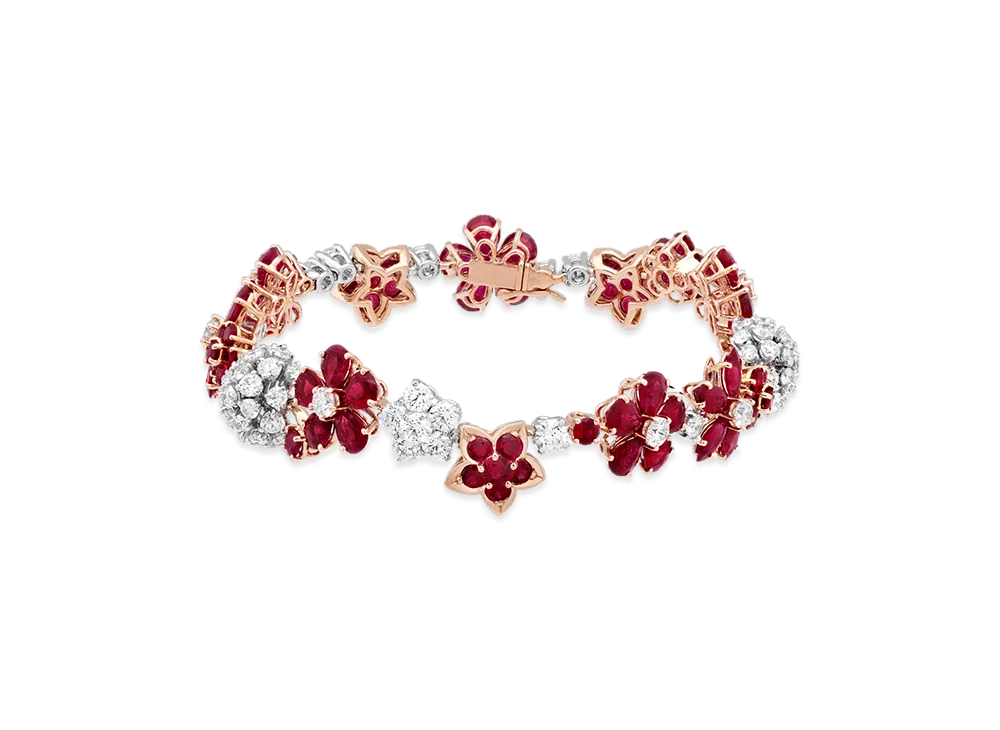 Van Cleef & Arpels Folie des Pres bracelet "18K Rose gold/Diamond/Ruby"