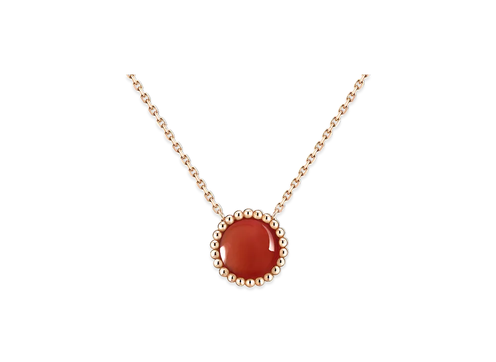 Van Cleef & Arpels Perlee couleurs pendant "18K Rose gold/Carnelian"