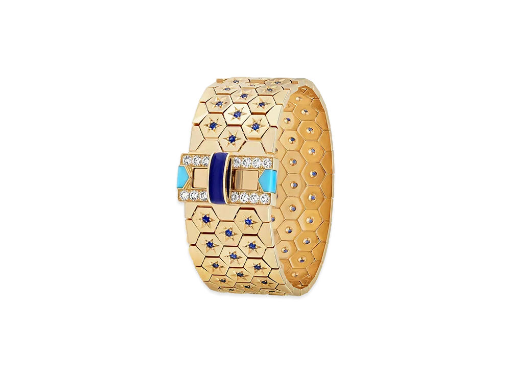 Van Cleef & Arpels Ludo bracelet "18K Yellow gold/Sapphire/Turquoise/Diamond/Lapis lazuli"