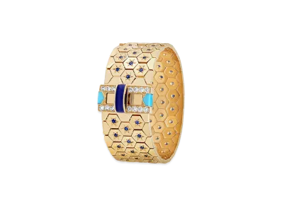 Van Cleef & Arpels Ludo bracelet "18K Yellow gold/Sapphire/Turquoise/Diamond/Lapis lazuli"