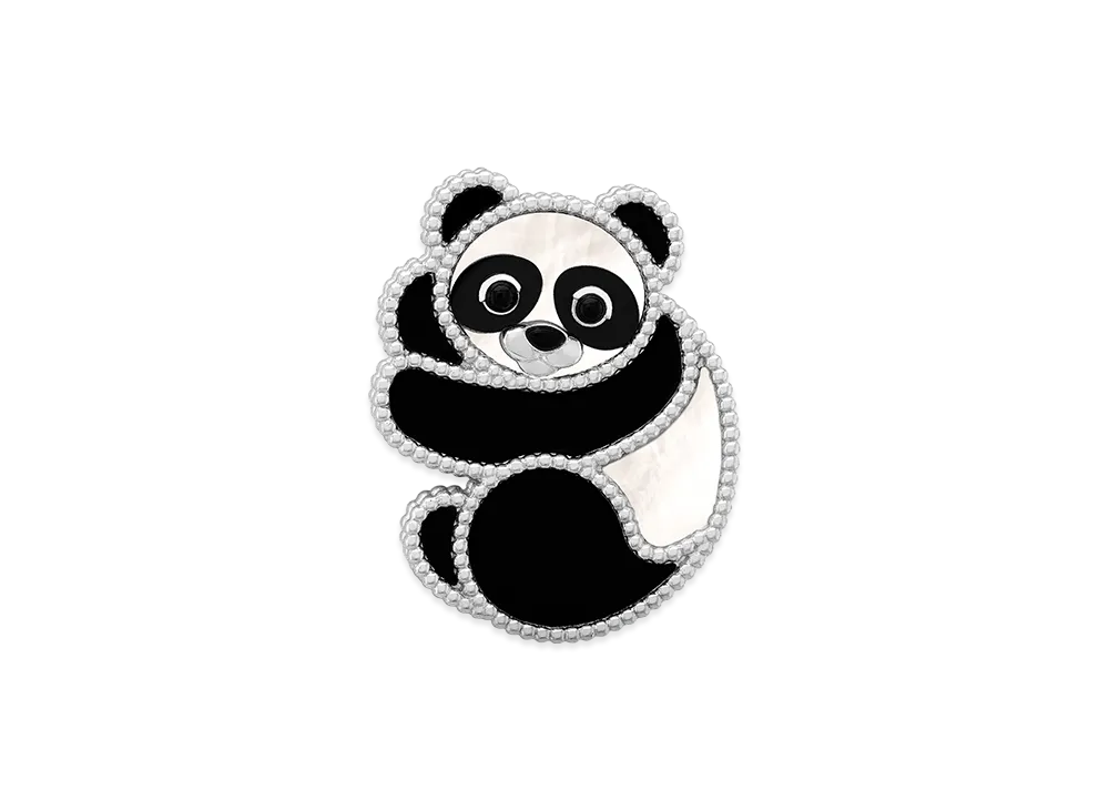 Van Cleef & Arpels Lucky Animals Panda clip "18K White gold/Onyx/Mother-of-pearl"