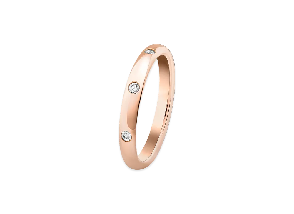 Van Cleef & Arpels Tendrement etoiles wedding band "18K Rose gold/Diamond"