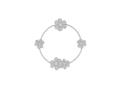 Van Cleef & Arpels Frivole bracelet 5 flowers "18K White gold/Diamond"
