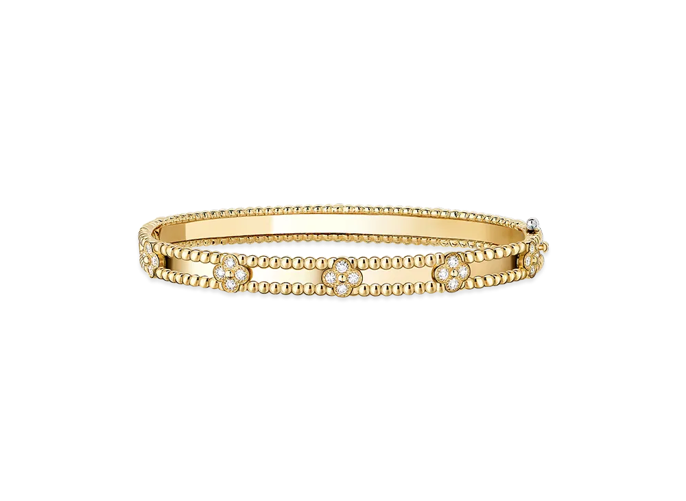 Van Cleef & Arpels Perlee sweet clovers bracelet medium model "18K Yellow gold/Diamond"
