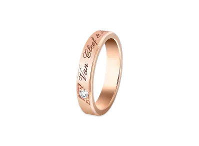 Van Cleef & Arpels Toujours Signature etoiles wedding band 4mm "18K Rose gold/Diamond"