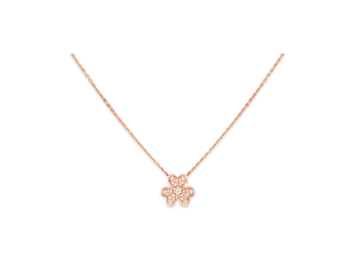 Van Cleef & Arpels Frivole pendant mini model "18K Rose gold/Diamond"