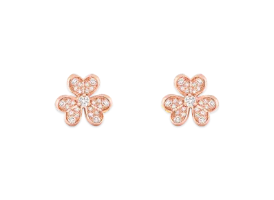 Van Cleef & Arpels Frivole earrings mini model "18K Rose gold/Diamond"