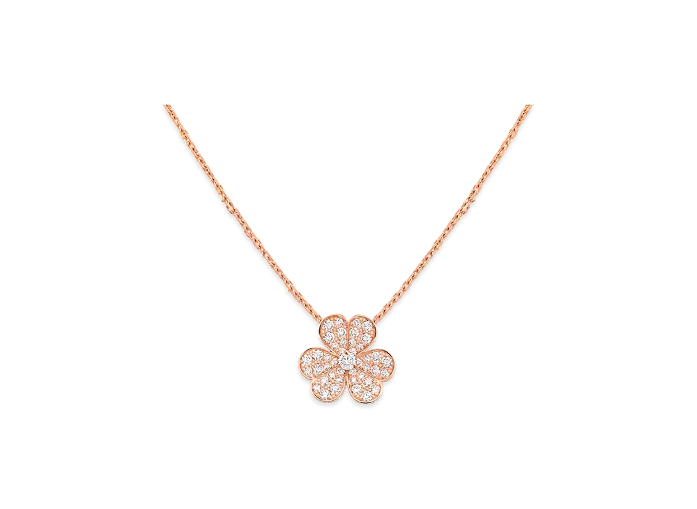 Van Cleef & Arpels Frivole pendant small model "18K Rose gold/Diamond"