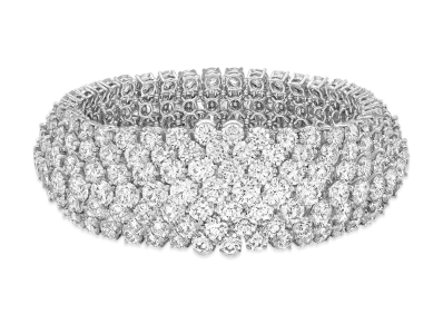 Van Cleef & Arpels A Cheval 7 rows bracelet "Platinum/Diamond"