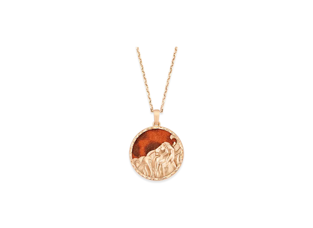 Van Cleef & Arpels Zodiaque long necklace Leonis Leo "18K Rose gold/Jasper"