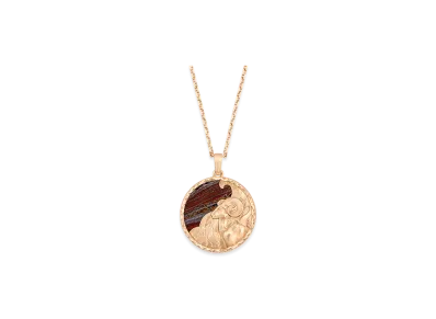 Van Cleef & Arpels Zodiaque long necklace Arietis Aries "18K Rose gold/Iron's eye"