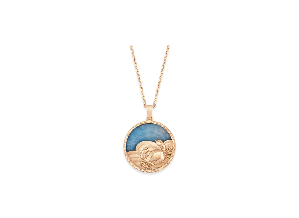Van Cleef & Arpels Zodiaque long necklace Cancri Cancer "18K Rose gold/Quartz"