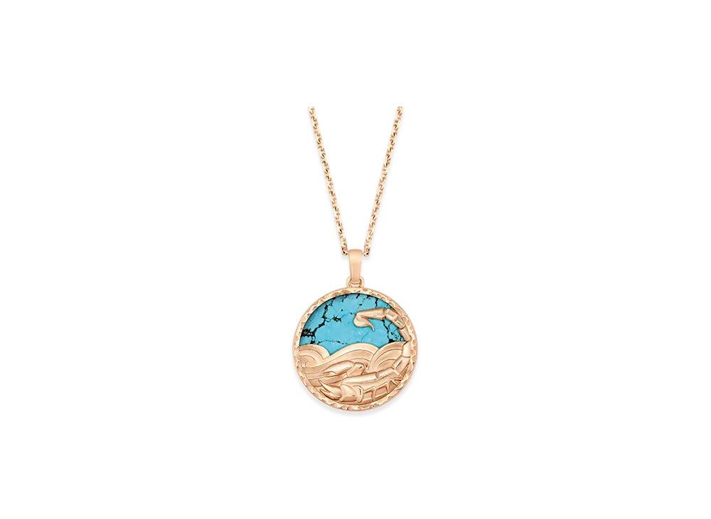 Van Cleef & Arpels Zodiaque long necklace Scorpii Scorpio "18K Rose gold/Turquoise"
