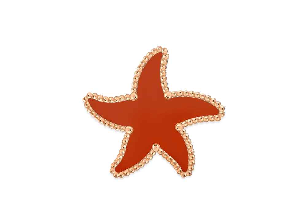 Van Cleef & Arpels Lucky Summer Starfish clip "18K Rose gold/Jasper"