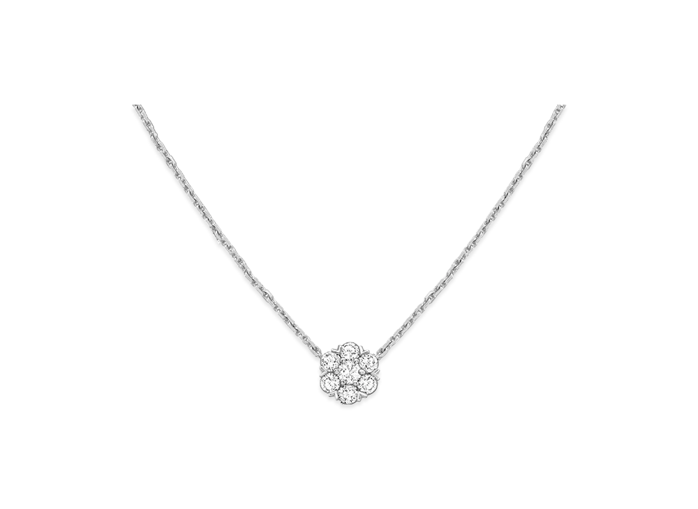 Van Cleef & Arpels Fleurette pendant "18K White gold/Diamond"