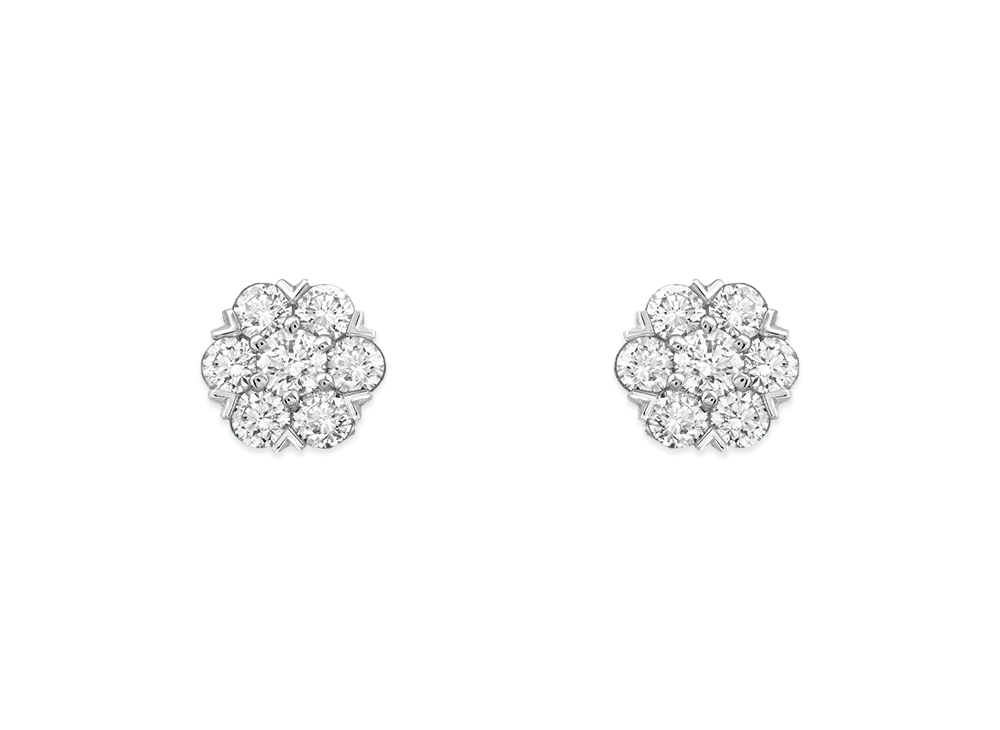 Van Cleef & Arpels Fleurette earrings "18K White gold/Diamond"