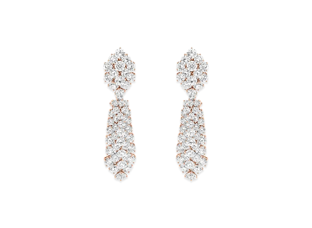 Van Cleef & Arpels A Cheval transformable earrings large model "18K Rose gold/Diamond"