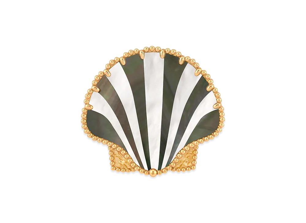 Van Cleef & Arpels Lucky Summer Seashell clip "18K Yellow gold/Mother-of-pearl"