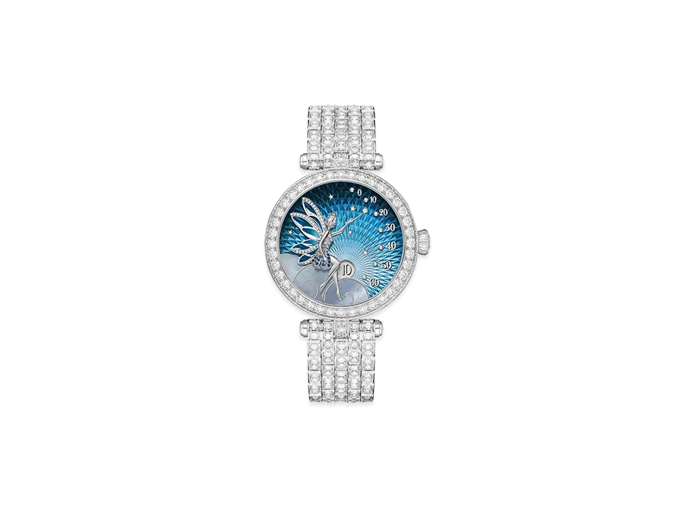 Van Cleef & Arpels Lady Feerie watch "18K White gold/Sapphire/Diamond/Mother-of-pearl"