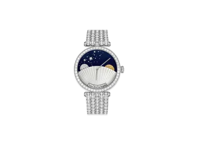 Van Cleef & Arpels Lady Arpels Jour Nuit watch "18K White gold/Aventurine/Sapphire/Diamond/Mother-of-pearl"