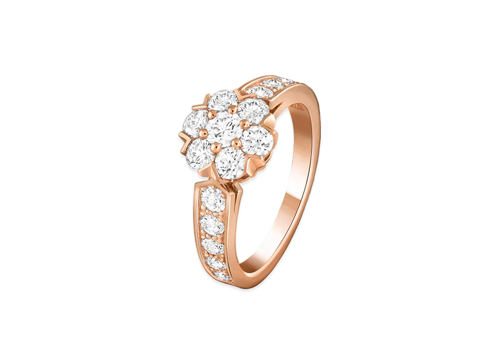 Van Cleef & Arpels Fleurette ring "18K Rose gold/Diamond"