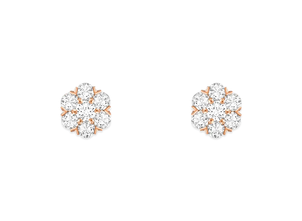 Van Cleef & Arpels Fleurette earrings "18K Rose gold/Diamond"