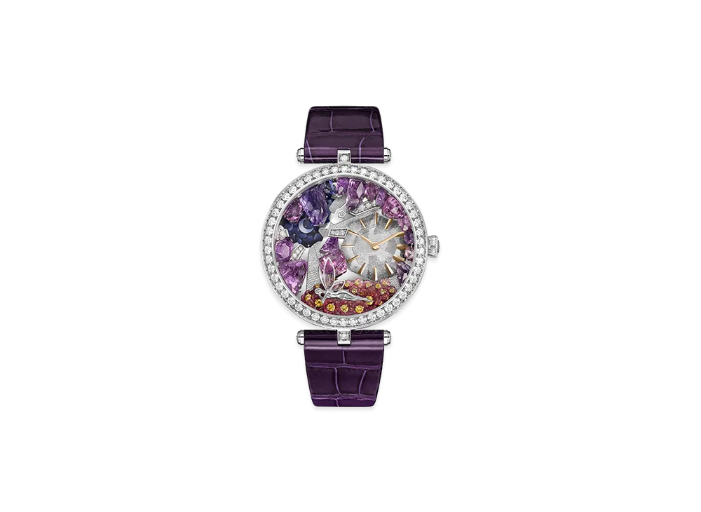Van Cleef & Arpels Lady Arpels Nuit Enchantee watch "18K White gold/Sapphire/Diamond/Rock crystal"