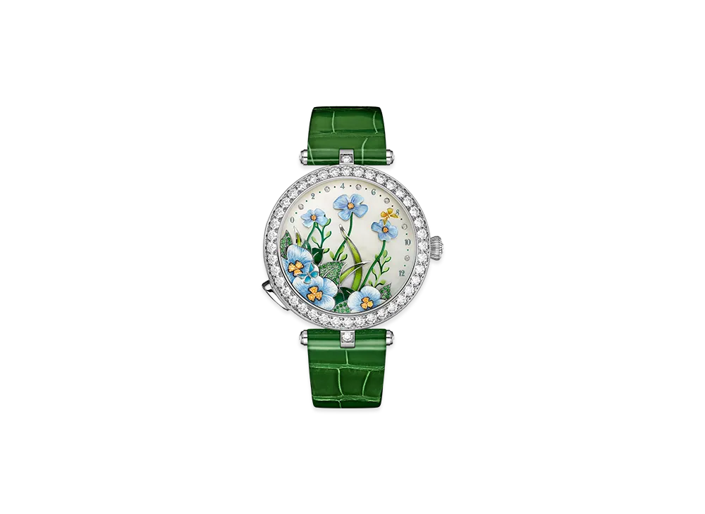 Van Cleef & Arpels Lady Arpels Brise d'ete watch "18K White gold/Spessartite/Diamond/Tsavorite garnet/Mother-of-pearl"