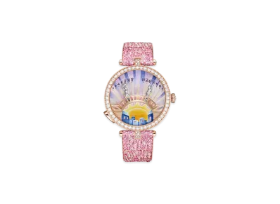 Van Cleef & Arpels Lady Arpels Pont des Amoureux Aube watch "18K Rose gold/Sapphire/Diamond"