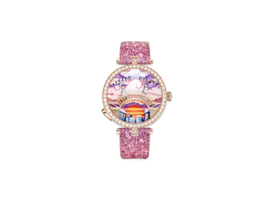 Van Cleef & Arpels Lady Arpels Pont des Amoureux Soiree watch "18K Rose gold/Sapphire/Diamond"