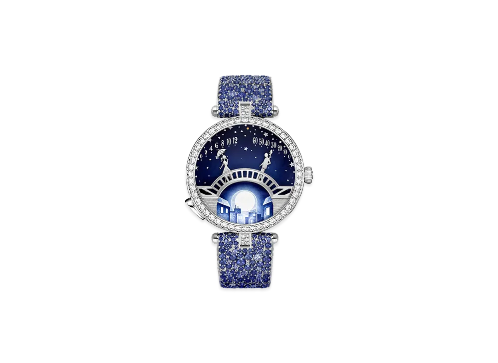 Van Cleef & Arpels Lady Arpels Pont des Amoureux Claire de Lune watch "18K White gold/Sapphire/Diamond"