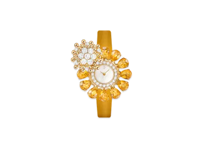 Van Cleef & Arpels Fleurette Secret watch "18K Yellow gold/Citrine/Diamond/Mother-of-pearl"