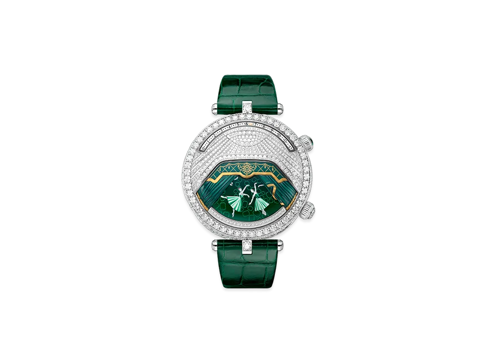 Van Cleef & Arpels Lady Arpels Ballerine Musicale Emerald watch "18K White gold/Emerald/Diamond"