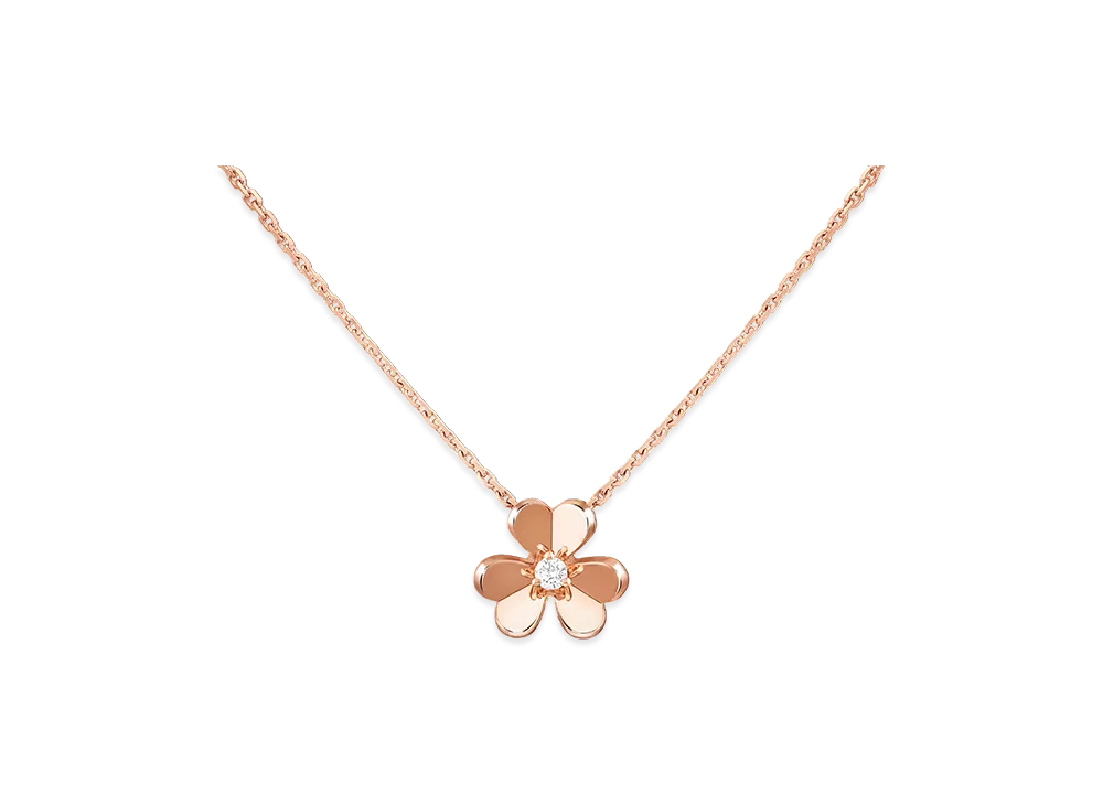Van Cleef & Arpels Frivole pendant small model "18K Rose Gold/Diamond"